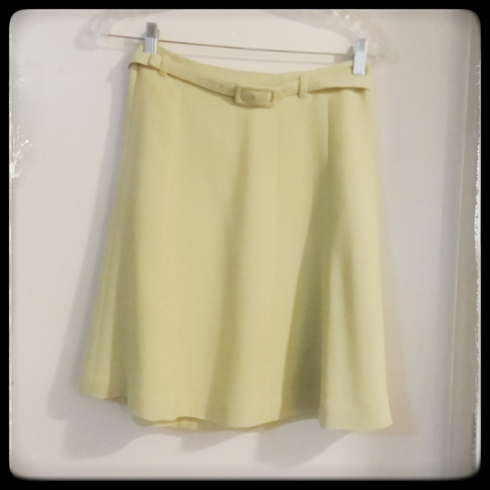 Soft Green Petite Belted Skirt - Picture 1 of 2